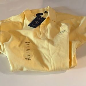 IZOD cotton polo shirt, short sleeve yellow color with tags